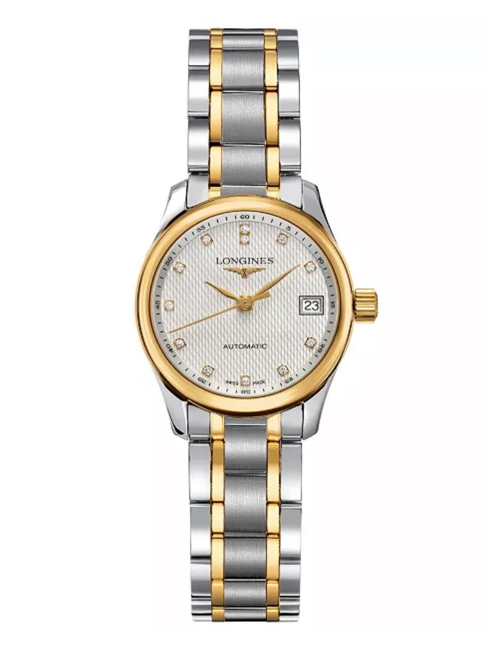 Longines Women's Swiss Automatic Master Diamond Accent 18k Watch 26mm